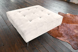 KAWOLA Hocker WIOLO velvet cremeweiß