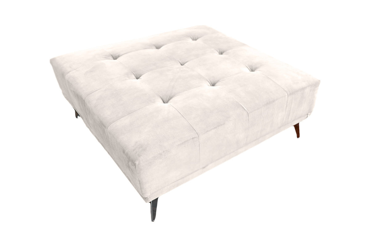KAWOLA Hocker WIOLO velvet cremeweiß