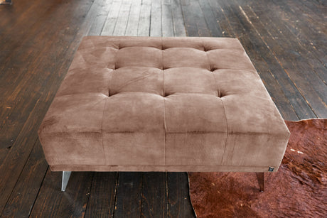 KAWOLA Hocker WIOLO velvet taupe