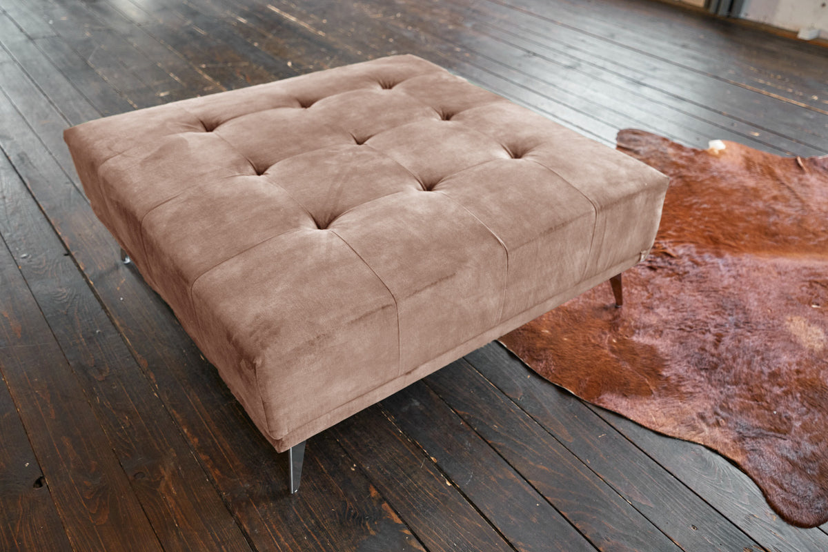 KAWOLA Hocker WIOLO velvet taupe