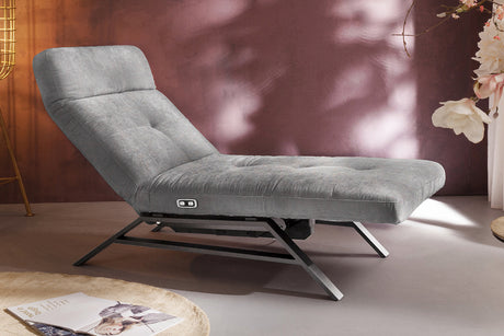 KAWOLA Liege AMERIVA Relaxliege Velvet grau, Silber
