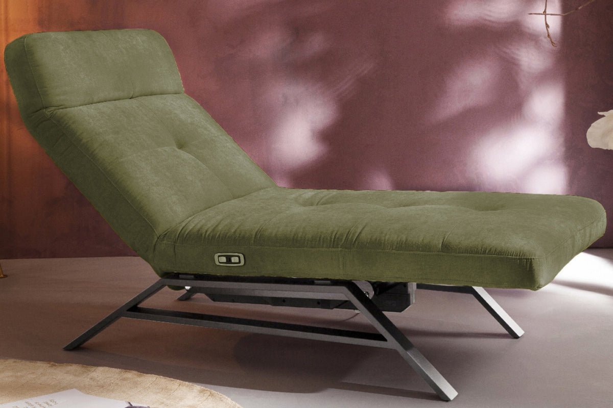 KAWOLA Liege AMERIVA Relaxliege Velvet olivgrün