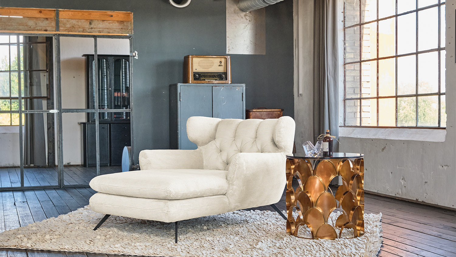 KAWOLA Longseat CHARME Cord cremeweiß