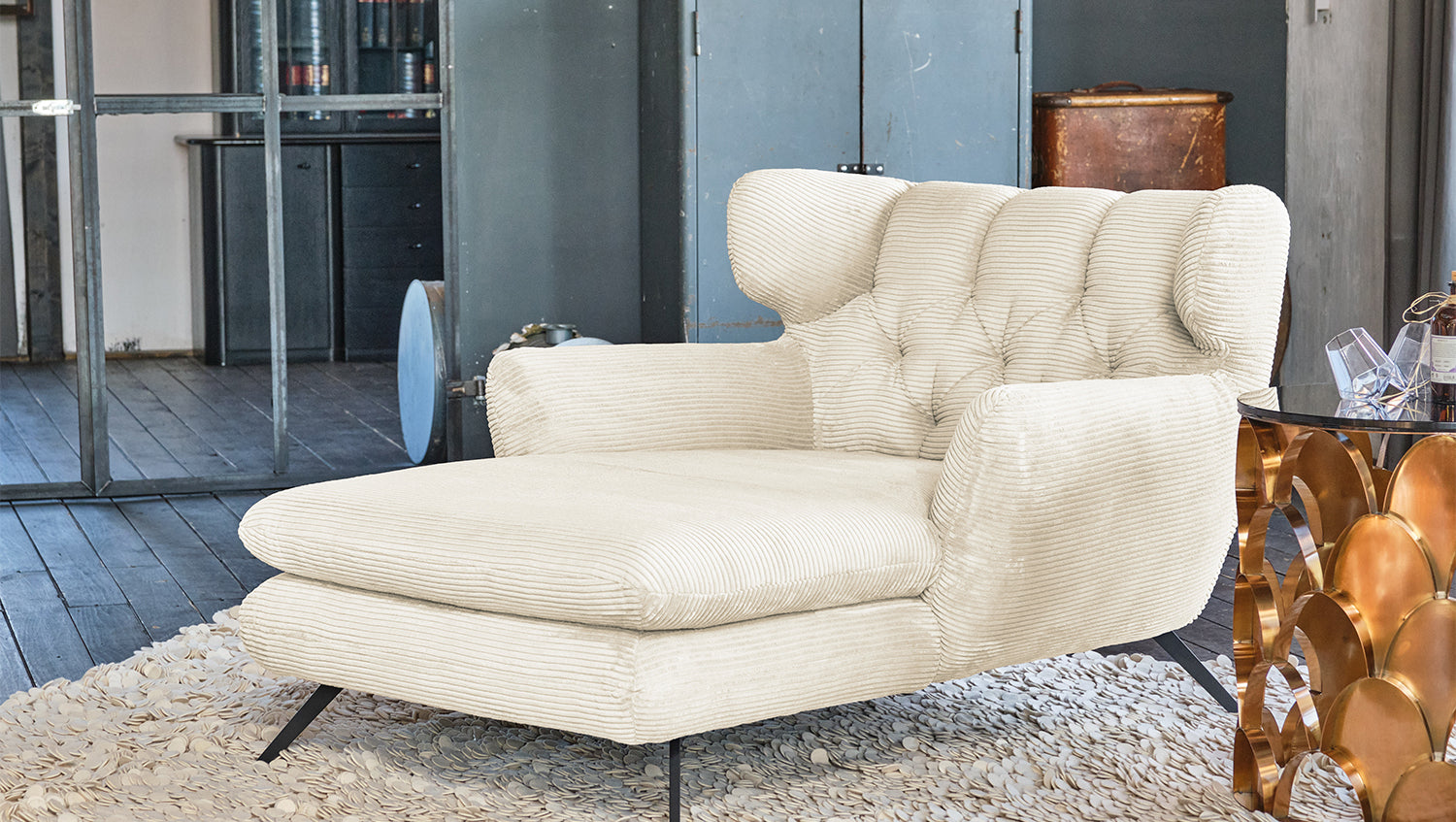 KAWOLA Longseat CHARME Cord cremeweiß