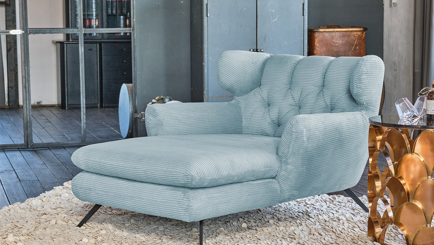 KAWOLA Longseat CHARME Cord hellblau