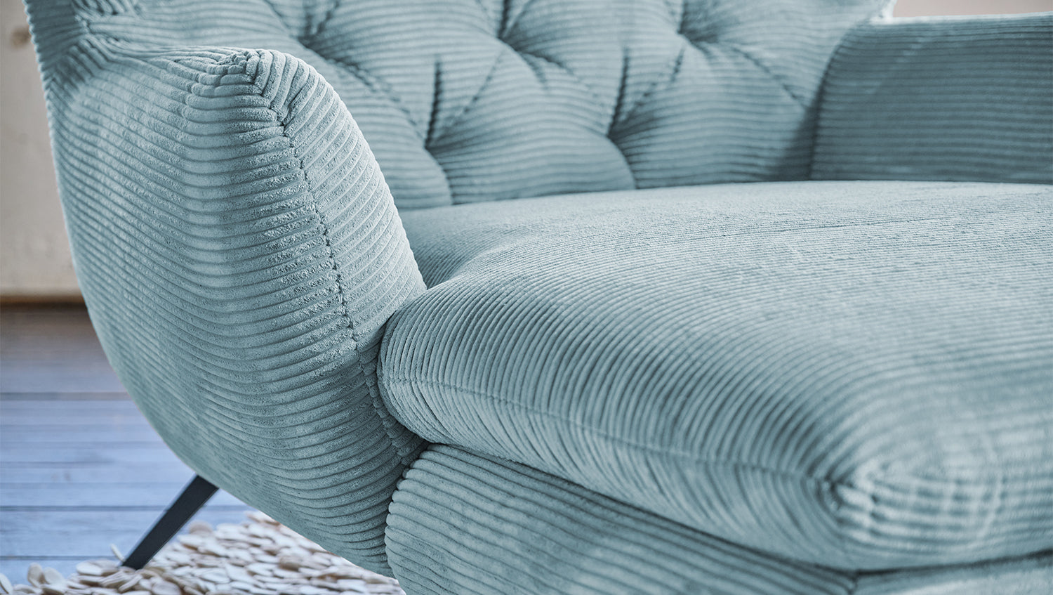 KAWOLA Longseat CHARME Cord hellblau