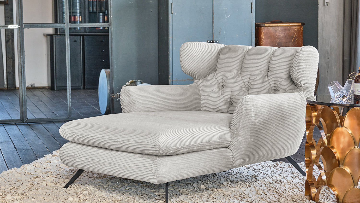 KAWOLA Longseat CHARME Cord hellgrau