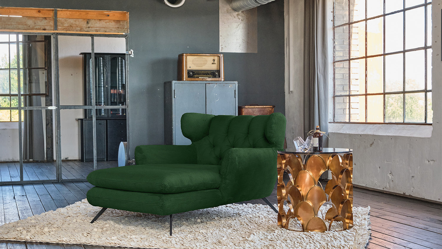 KAWOLA Longseat CHARME Cord smaragd
