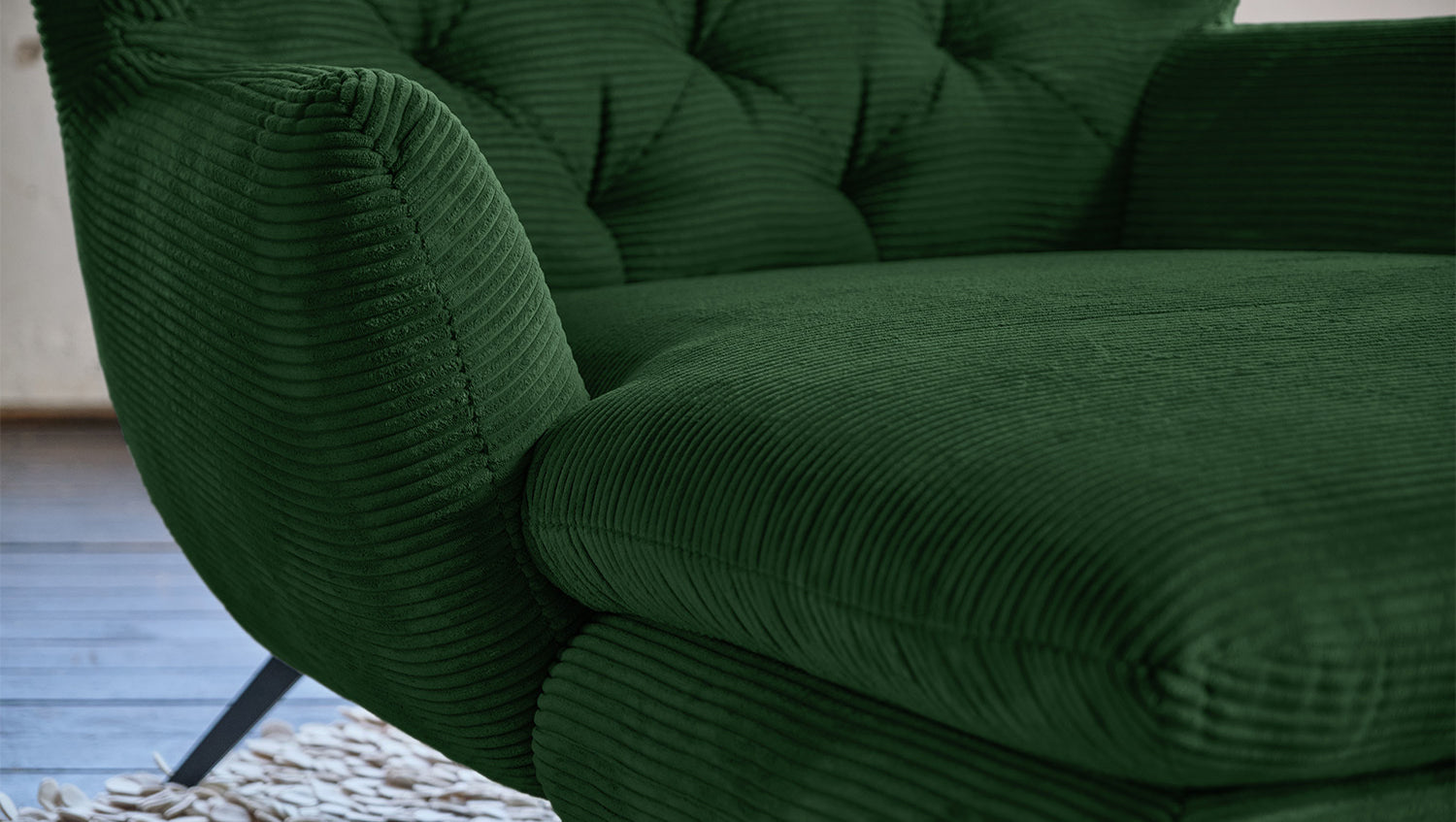 KAWOLA Longseat CHARME Cord smaragd