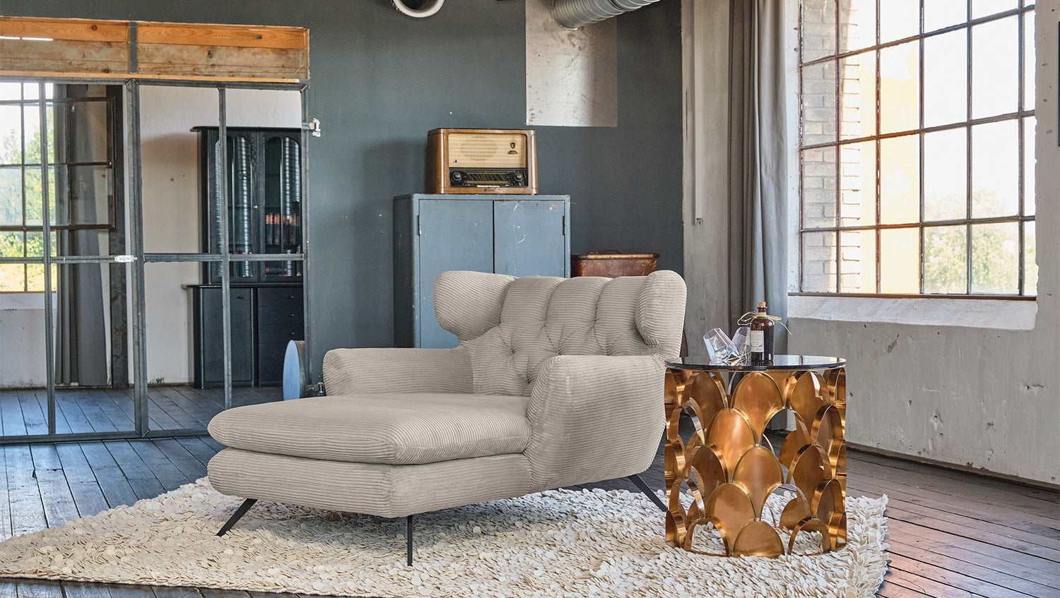 KAWOLA Longseat CHARME Cord steingrau