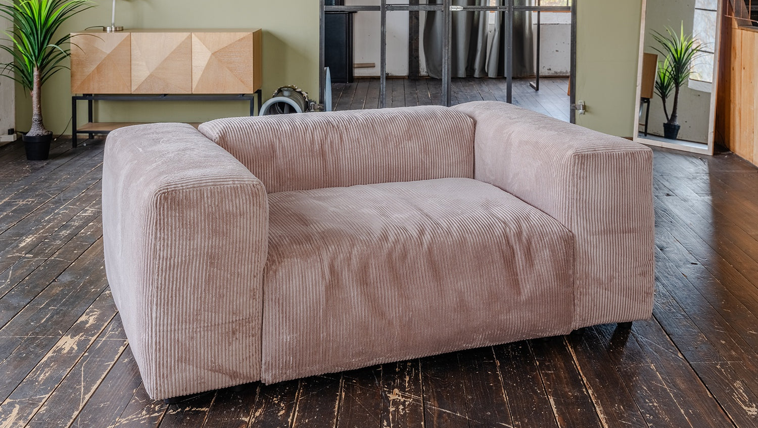KAWOLA Loveseat MIA Modularer Sessel 4-tlg. Cord taupe