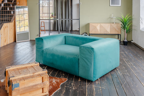 KAWOLA Loveseat MIA Modularer Sessel 4-tlg. Velvet grün
