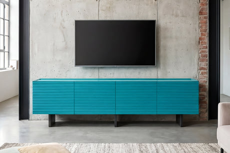 KAWOLA Lowboard LYNN TV-Board 4 Türen lackiert petrol