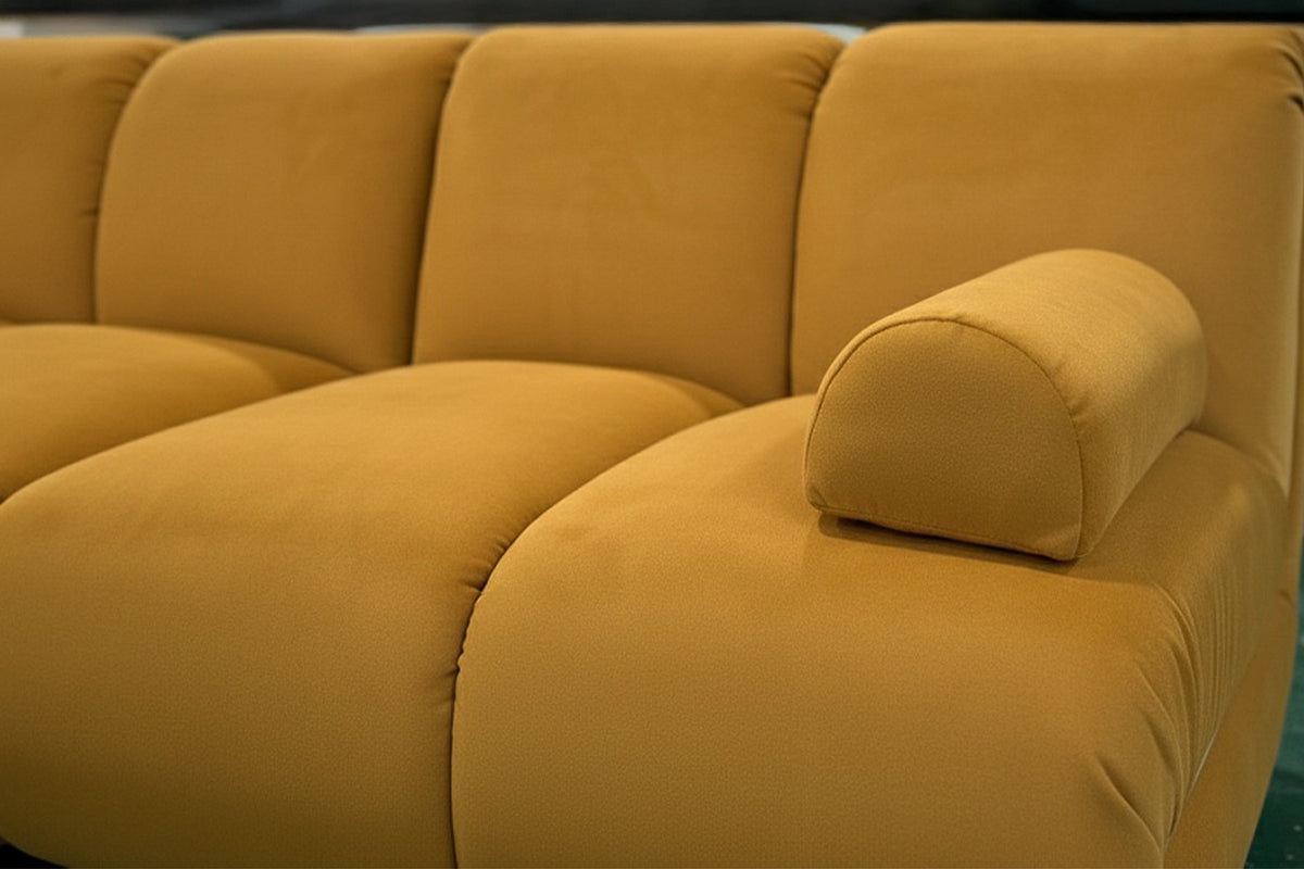 KAWOLA Modulsofa LAYLA 2-Sitzer 2 Module Velvet gelb
