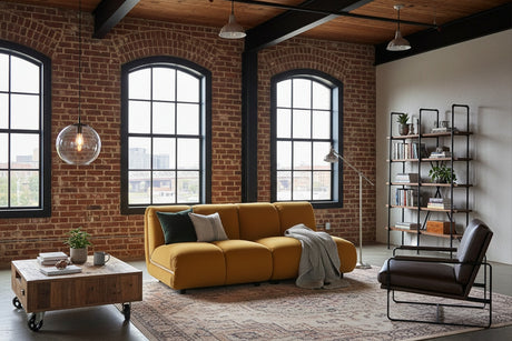 KAWOLA Modulsofa LAYLA 2-Sitzer 2 Module Velvet gelb