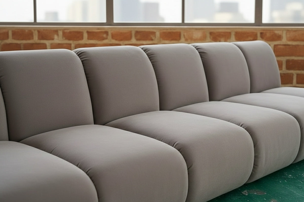 KAWOLA Modulsofa LAYLA 3-Sitzer 3 Module Velvet taupe
