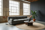 KAWOLA Modulsofa LAYLA 3-Sitzer 3 Module Velvet taupe, Mit Armlehne
