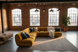 KAWOLA Modulsofa LAYLA Ecksofa 5 Module Velvet gelb