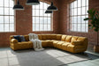 KAWOLA Modulsofa LAYLA Ecksofa 5 Module Velvet gelb, Mit Armlehne