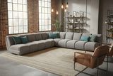 KAWOLA Modulsofa LAYLA Ecksofa 5 Module Velvet taupe