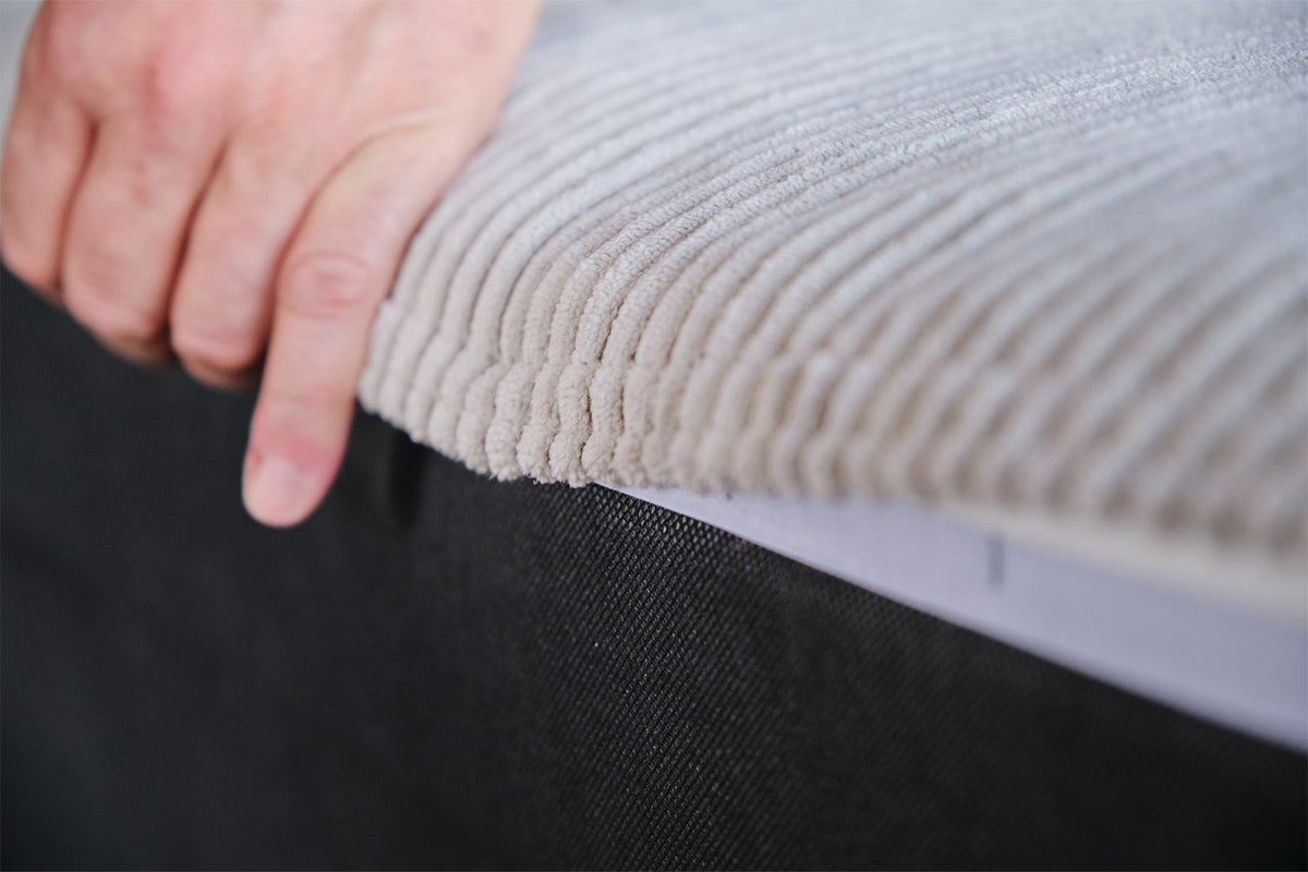KAWOLA Modulsofa WIOLO SOFT 2 Module 2 Rückenkissen Cord hellgrau