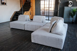 KAWOLA Modulsofa WIOLO SOFT 4 Module 4 Rückenkissen Cord hellgrau