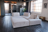 KAWOLA Modulsofa WIOLO SOFT 4 Module 4 Rückenkissen Cord hellgrau