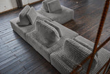 KAWOLA Modulsofa WIOLO SOFT 4 Module 4 Rückenkissen Weicher Breitcord grau