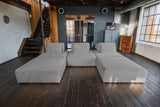 KAWOLA Modulsofa WIOLO SOFT 5 Module 5 Rückenkissen Weicher Breitcord grau