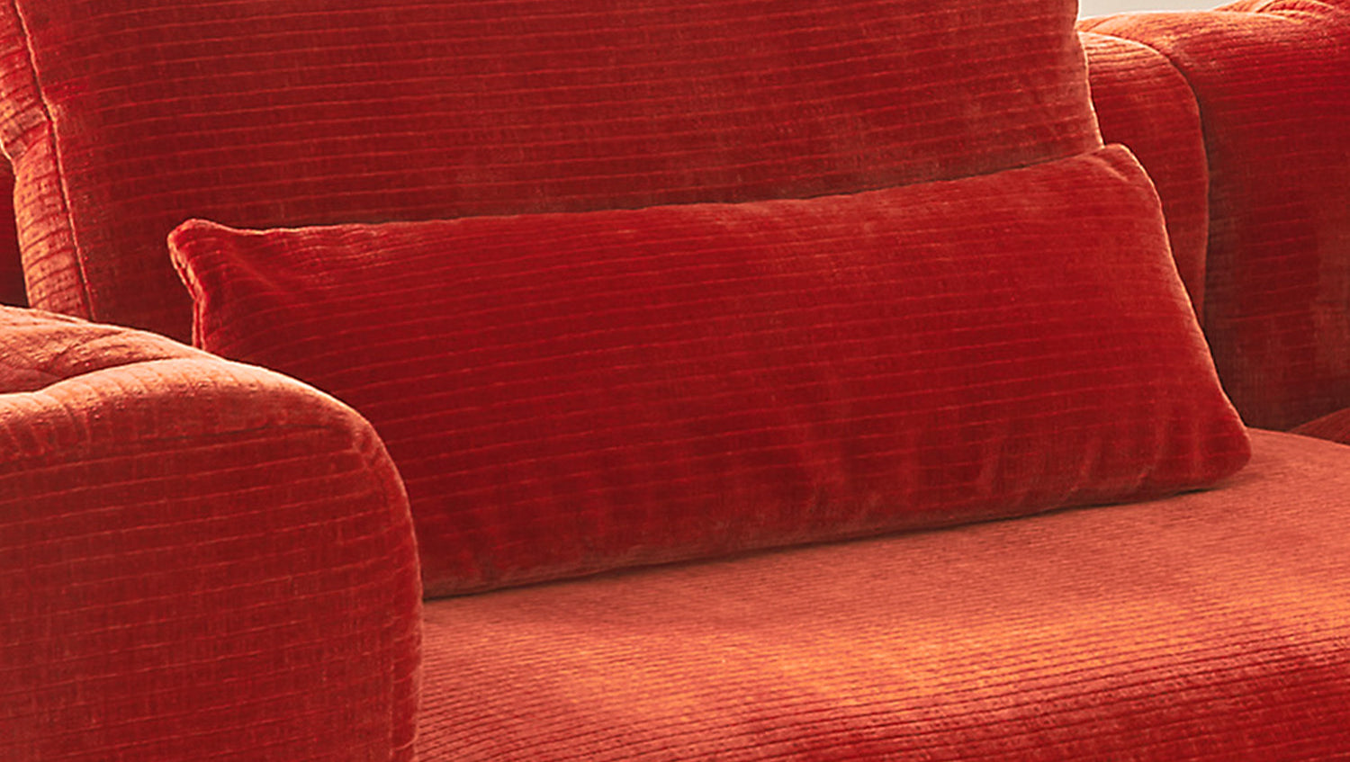 KAWOLA Nierenkissen SEPHI groß Cord Vintage rot