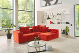 KAWOLA Nierenkissen SEPHI groß Cord Vintage rot