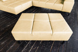 KAWOLA Polsterhocker NELSON Hockerbank Leder beige