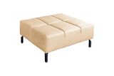 KAWOLA Polsterhocker NELSON Hockerbank Leder beige