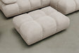 KAWOLA Polsterhocker VIVIEN Hockerbank Feincord beige