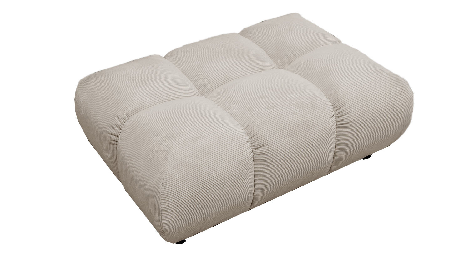 KAWOLA Polsterhocker VIVIEN Hockerbank Feincord beige