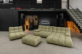 KAWOLA Polsterhocker VIVIEN Hockerbank Velvet oliv