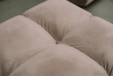 KAWOLA Polsterhocker VIVIEN Hockerbank Velvet sand