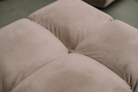 KAWOLA Polsterhocker VIVIEN Hockerbank Velvet sand
