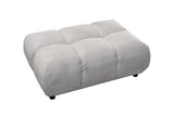 KAWOLA Polsterhocker VIVIEN Hockerbank Velvet silber