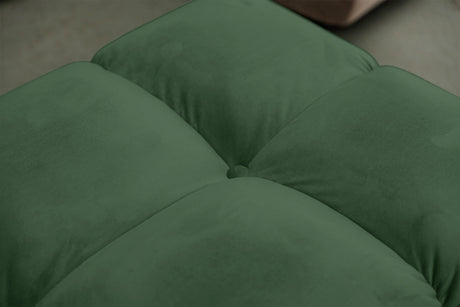 KAWOLA Polsterhocker VIVIEN Hockerbank Velvet smaragd