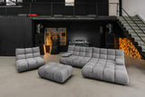 KAWOLA Polsterhocker VIVIEN Hockerbank Velvet stone