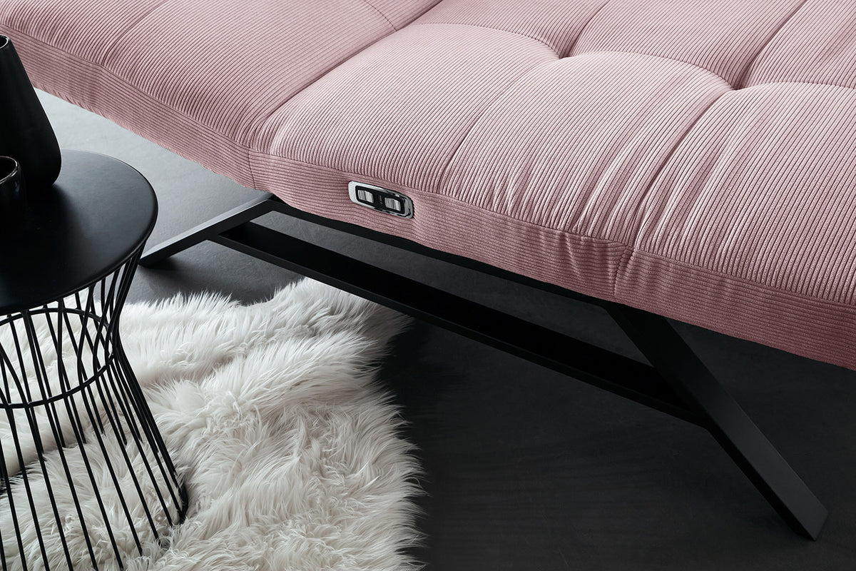 KAWOLA Relaxliege AMERIVA motorisch Maxi Feincord rosa