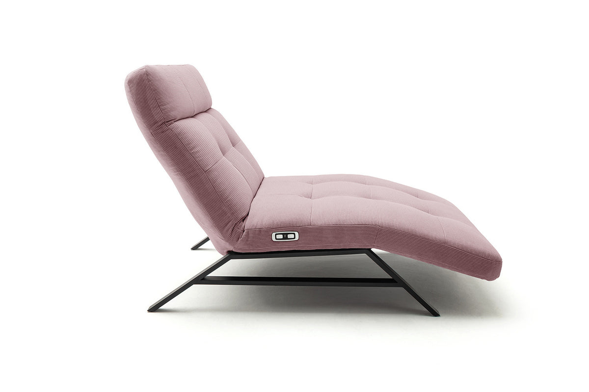 KAWOLA Relaxliege AMERIVA motorisch Maxi Feincord rosa