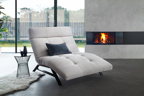 KAWOLA Relaxliege AMERIVA motorisch Maxi Feincord silber