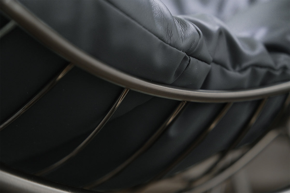 KAWOLA Relaxsessel ROWA Sessel Leder grau inklusive Hocker