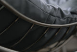 KAWOLA Relaxsessel ROWA Sessel Leder grau inklusive Hocker