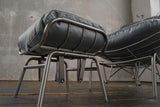 KAWOLA Relaxsessel ROWA Sessel Leder grau inklusive Hocker