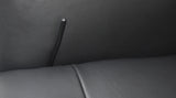 KAWOLA Relaxsessel VANITAS Drehsessel Leder schwarz mit Hocker