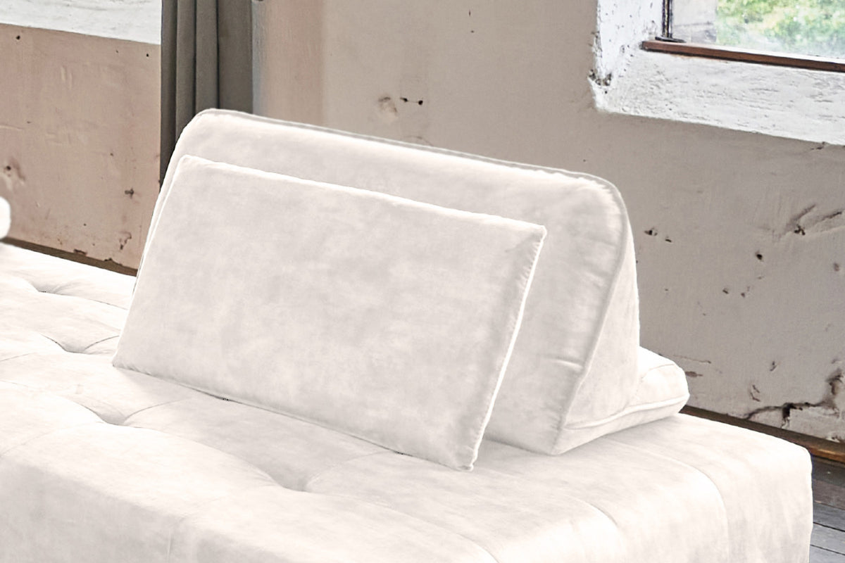 KAWOLA Rückenkissen WIOLO velvet cremeweiß