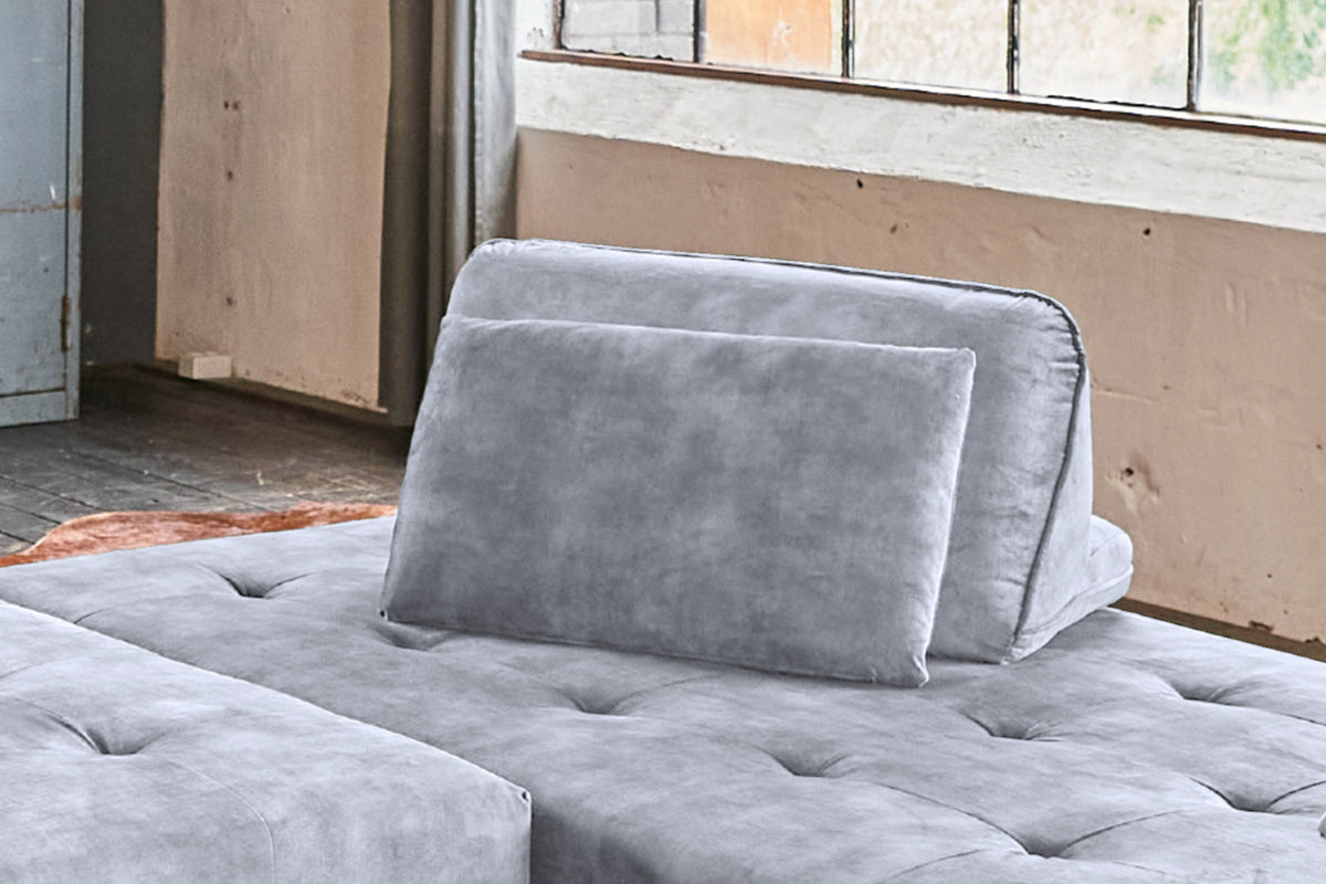 KAWOLA Rückenkissen WIOLO velvet grau